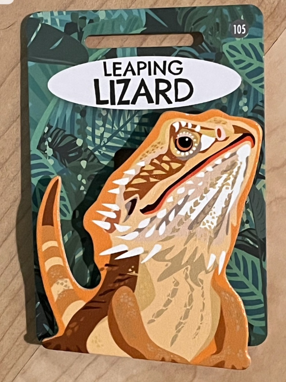 Pet & Critter "LEAPING LIZARD" Wooden Bag Clip,Fridge Magnet NWT